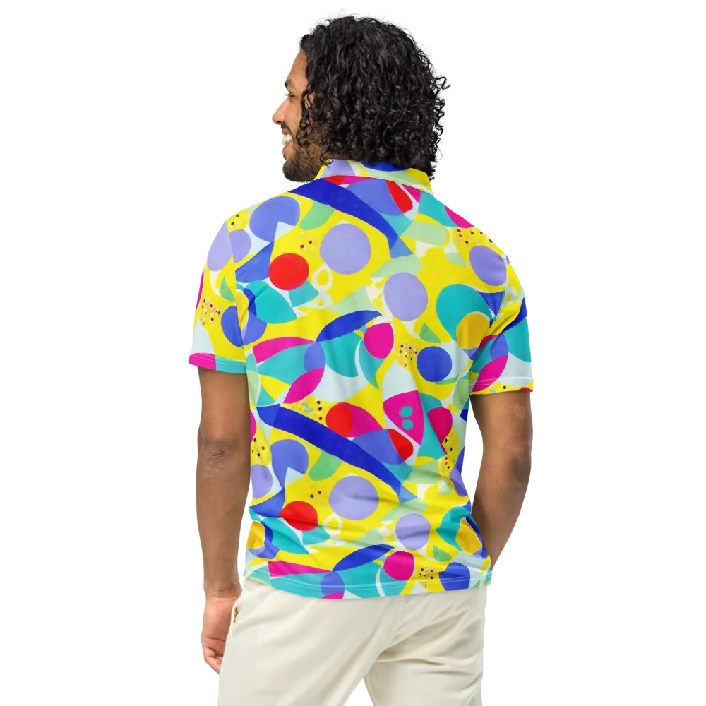 Sunlit Kaleidoscope on Men's Slim Fit Polo Shirt — Back