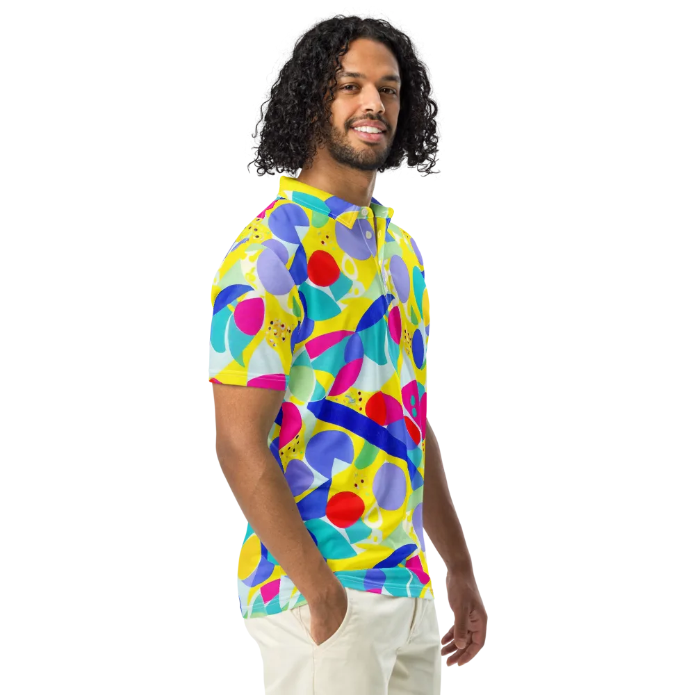 Sunlit Kaleidoscope on Men's Slim Fit Polo Shirt — Right Front