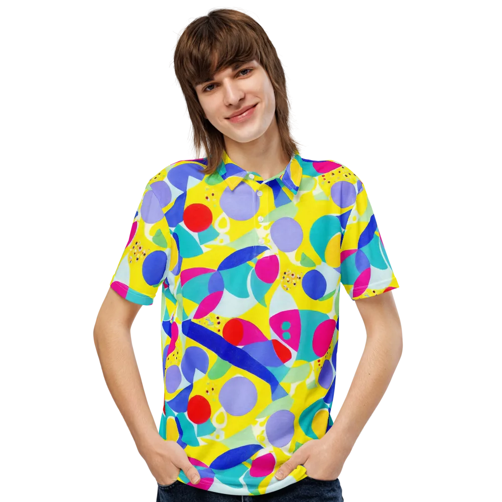 Sunlit Kaleidoscope on Men's Slim Fit Polo Shirt — Front