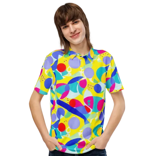 Sunlit Kaleidoscope on a Men's Slim Fit Polo Shirt