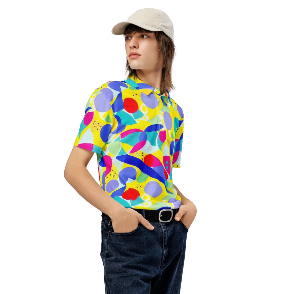 Sunlit Kaleidoscope on Men's Slim Fit Polo Shirt — Right Front