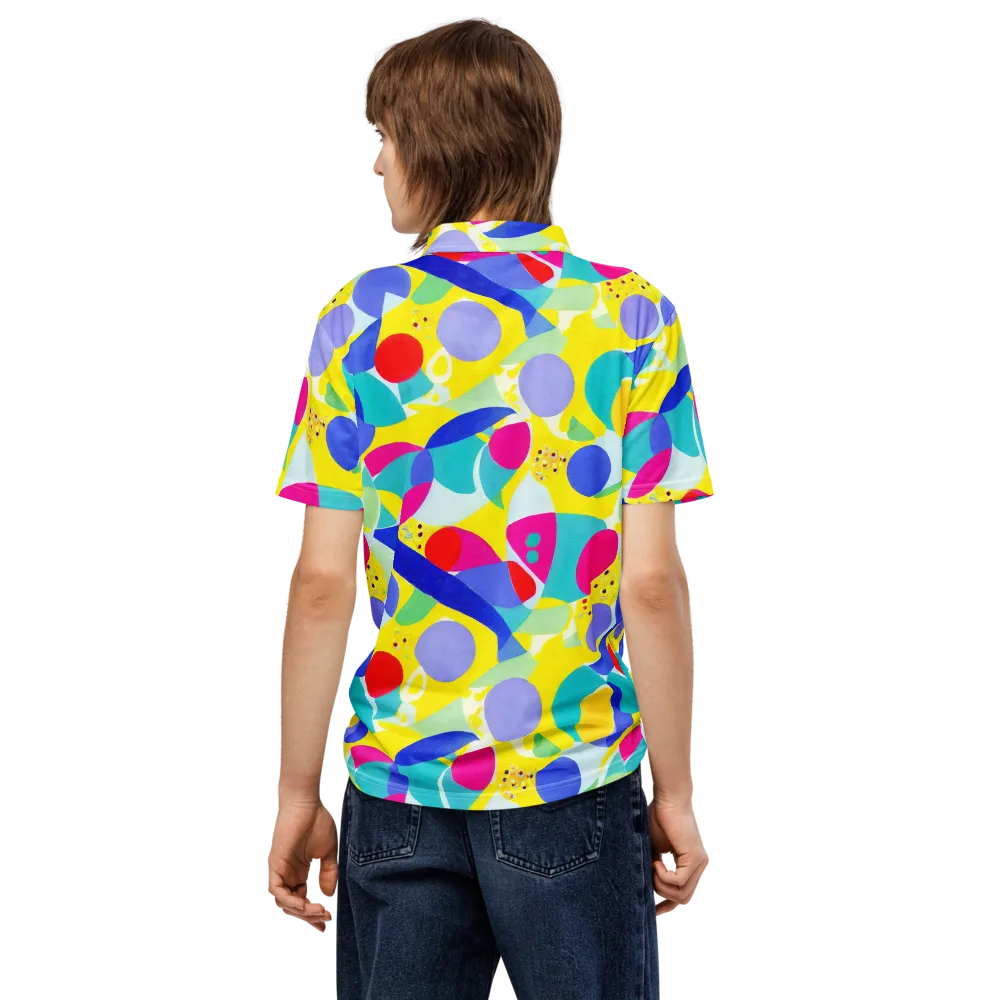 Sunlit Kaleidoscope on Men's Slim Fit Polo Shirt — Back