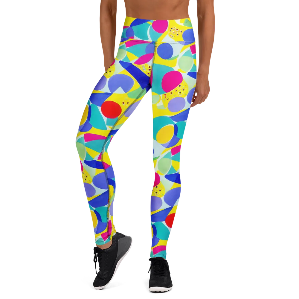 Sunlit Kaleidoscope on Yoga Leggings — Front