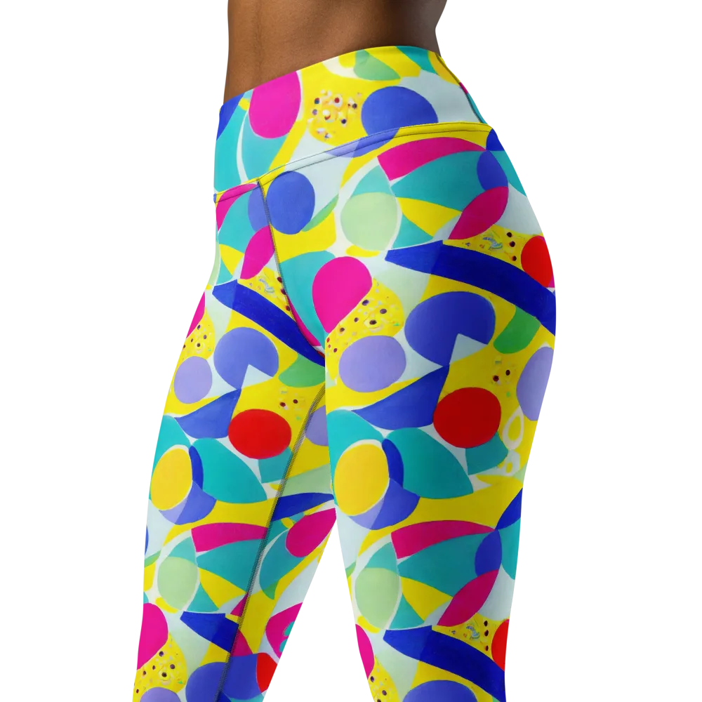 Sunlit Kaleidoscope on Yoga Leggings — Left Front