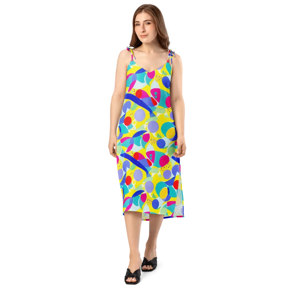 Sunlit Kaleidoscope on Slip Dress — Front