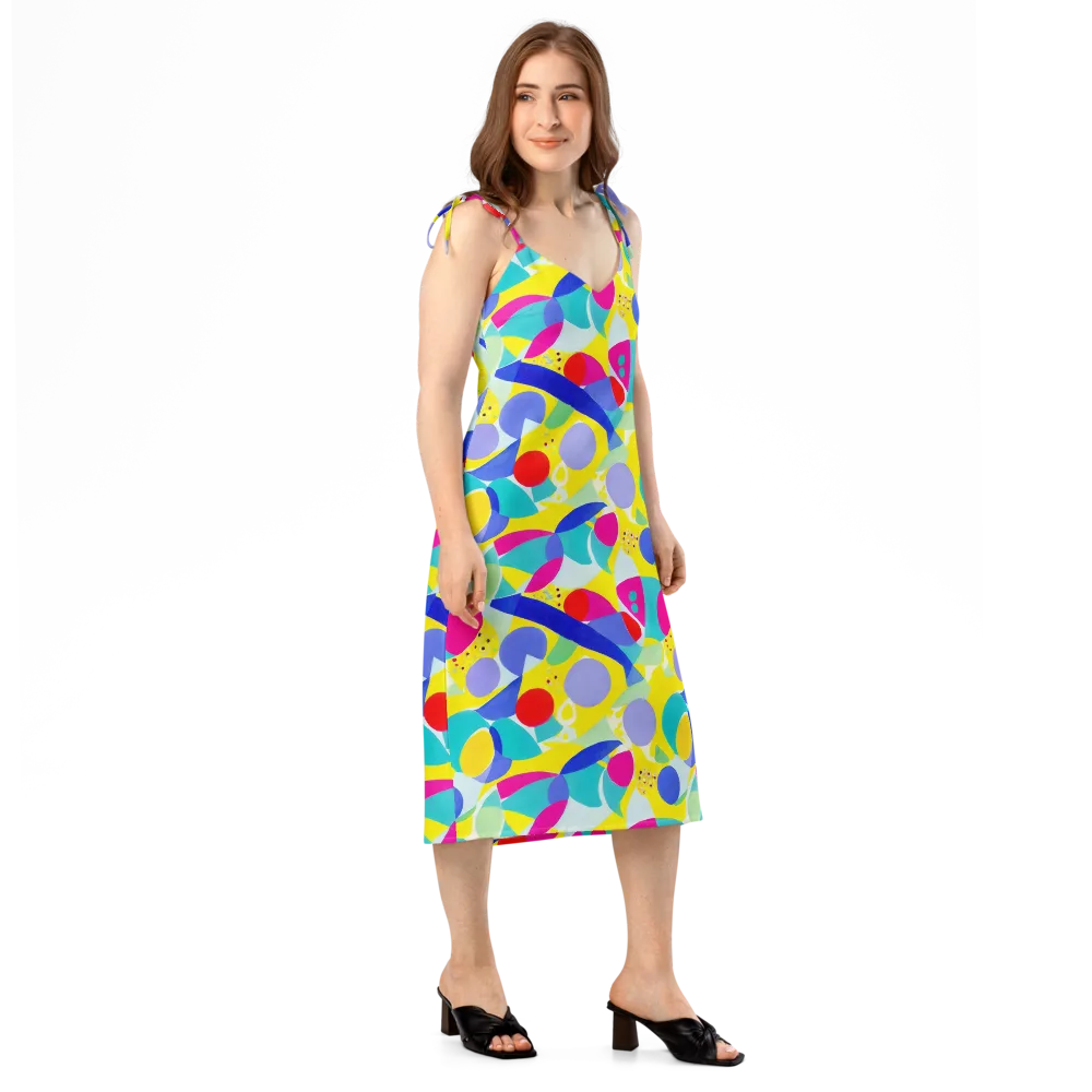 Sunlit Kaleidoscope on Slip Dress — Right Front