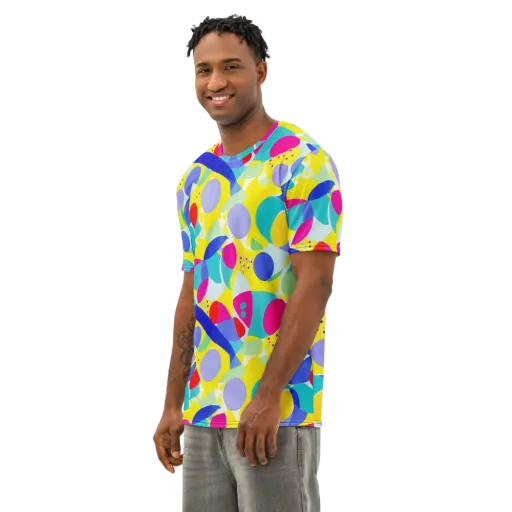 Sunlit Kaleidoscope on a Men's Cotton Crew Neck T-Shirt
