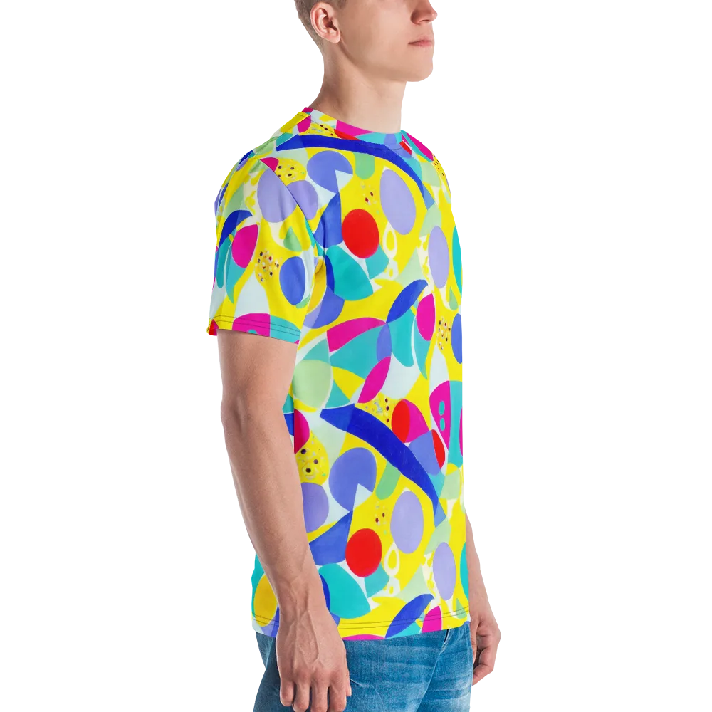 Sunlit Kaleidoscope on Men's Crew Neck T-Shirt — Right