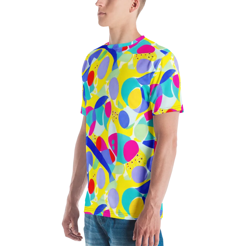 Sunlit Kaleidoscope on Men's Crew Neck T-Shirt — Left
