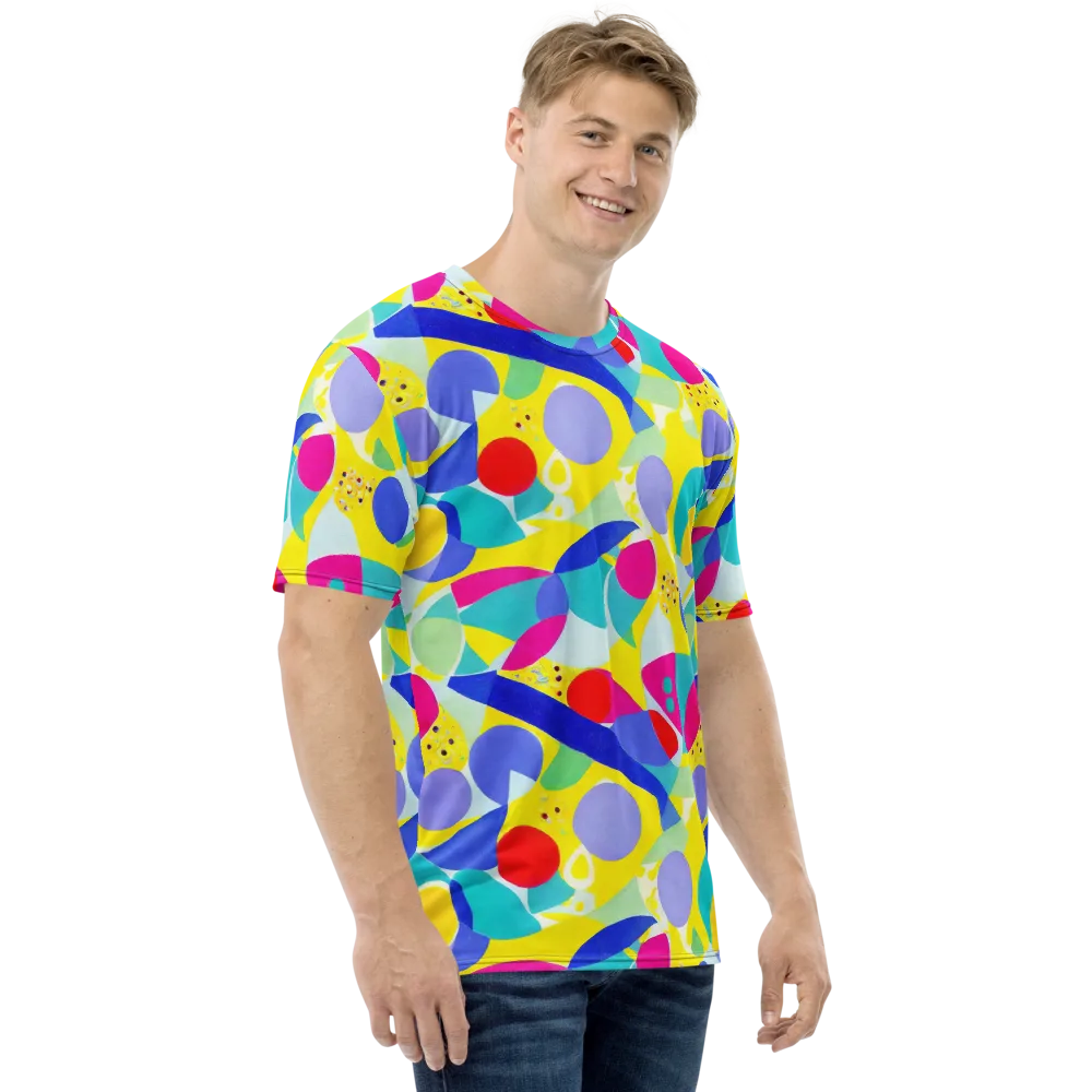 Sunlit Kaleidoscope on Men's Crew Neck T-Shirt — Right