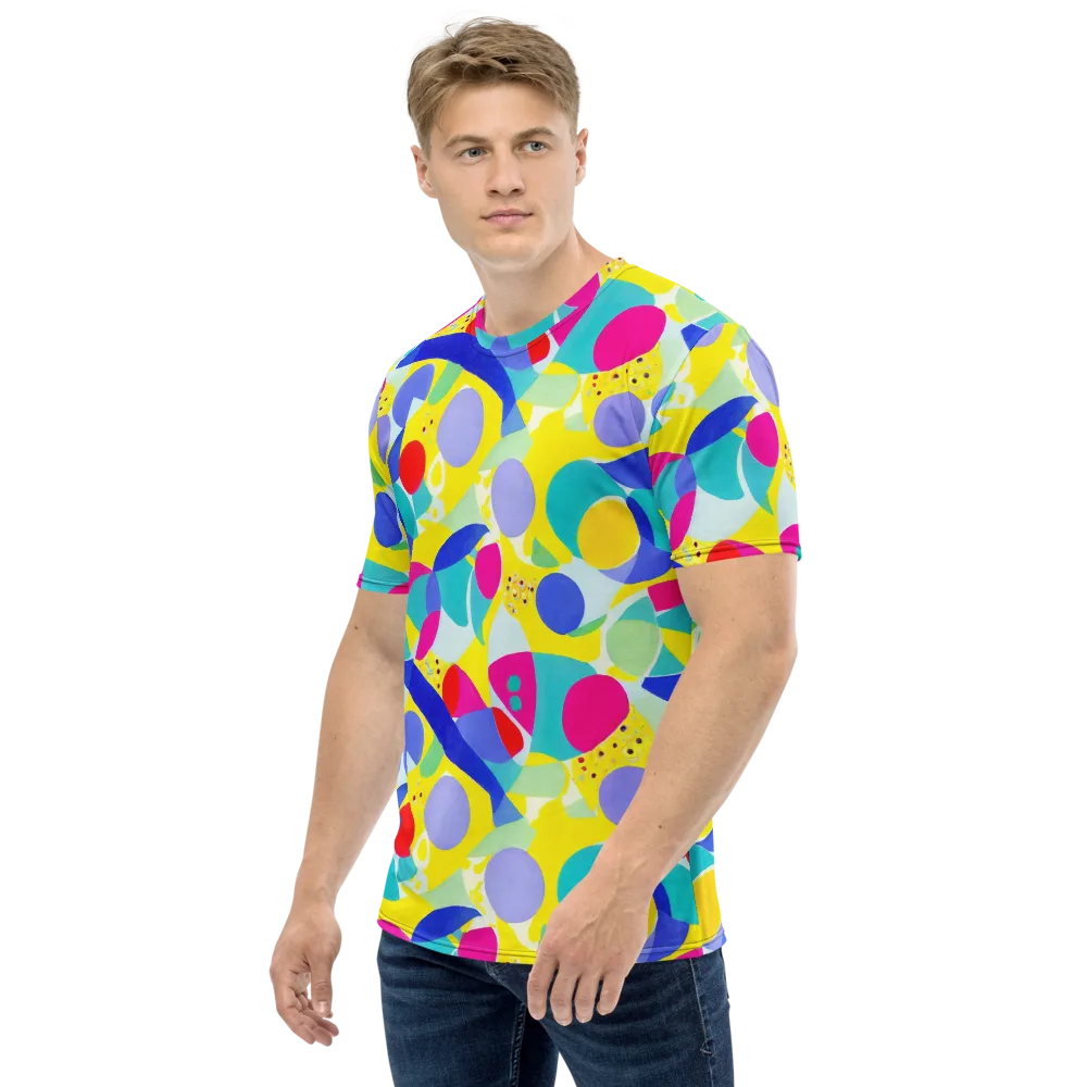 Sunlit Kaleidoscope on Men's Crew Neck T-Shirt — Left