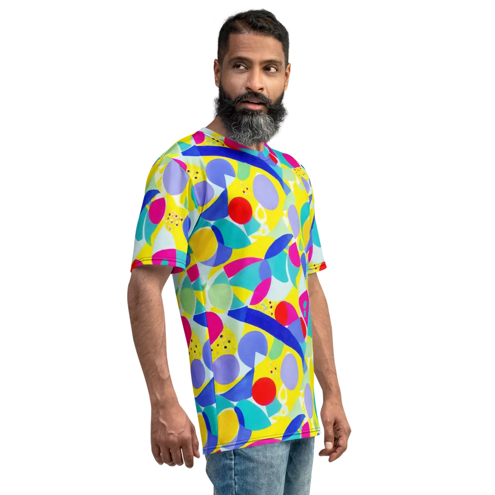 Sunlit Kaleidoscope on Men's Crew Neck T-Shirt — Right