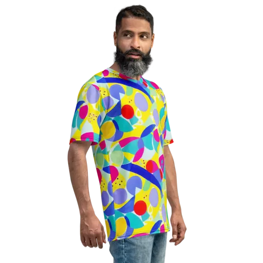 Sunlit Kaleidoscope on a Men's Crew Neck T-Shirt