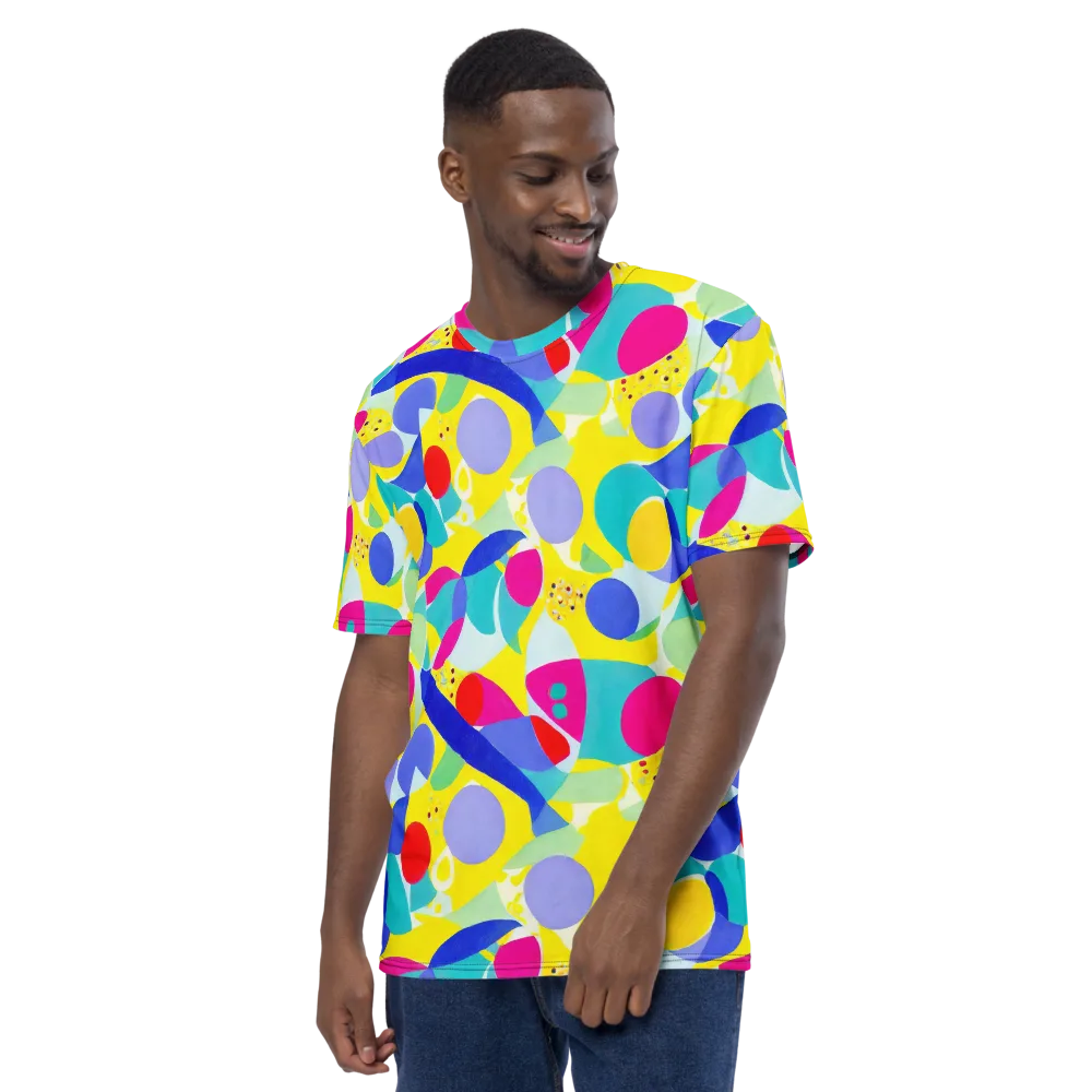 Sunlit Kaleidoscope on Men's Crew Neck T-Shirt — Left