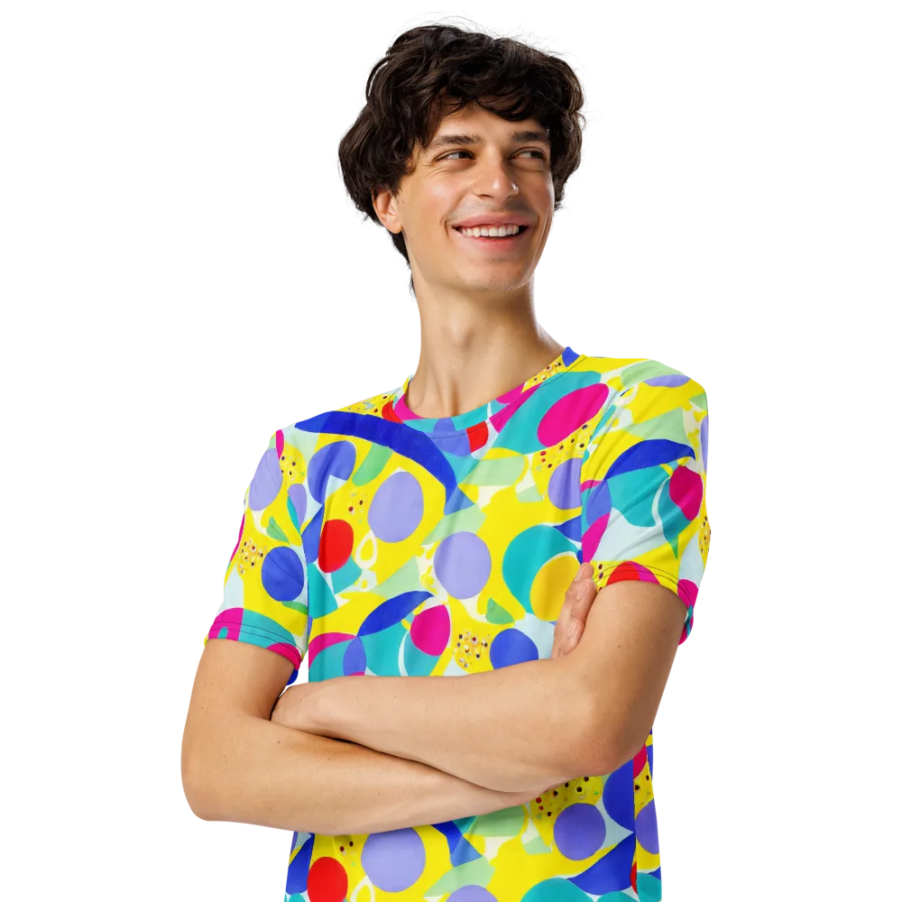 Sunlit Kaleidoscope on Men's Crew Neck T-Shirt — Left Front