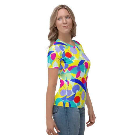 Sunlit Kaleidoscope on a Women's Crew Neck T-Shirt