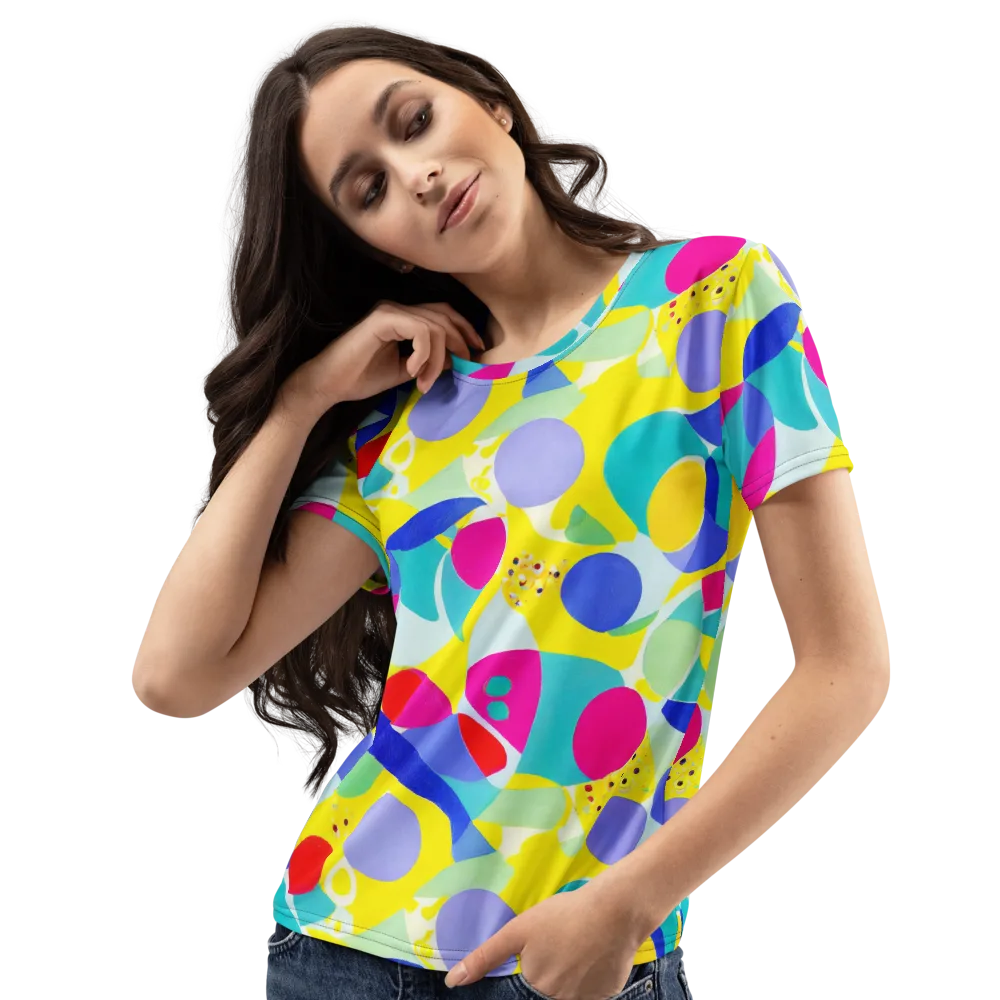 Sunlit Kaleidoscope on Women's Crew Neck T-Shirt — Left Front