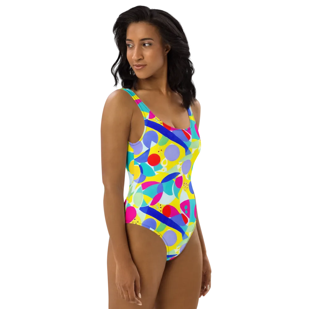 Sunlit Kaleidoscope on One-Piece Swimsuit — Right