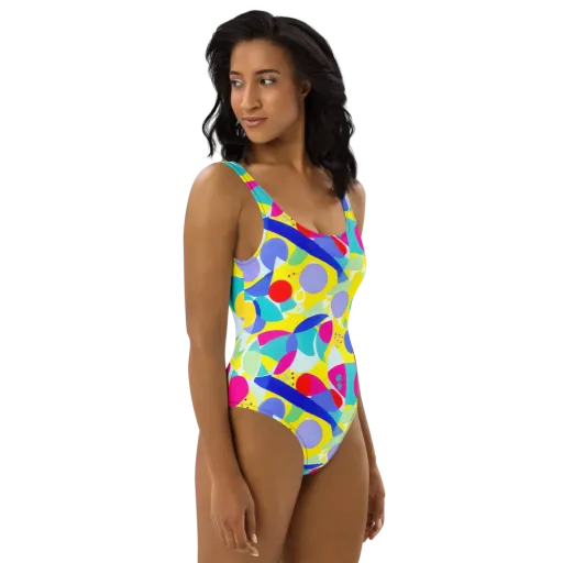 Sunlit Kaleidoscope on a One-Piece Swimsuit