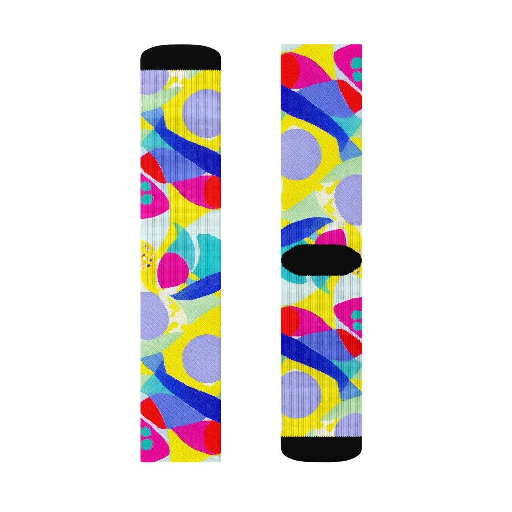 Sunlit Kaleidoscope on Socks — Left Sock