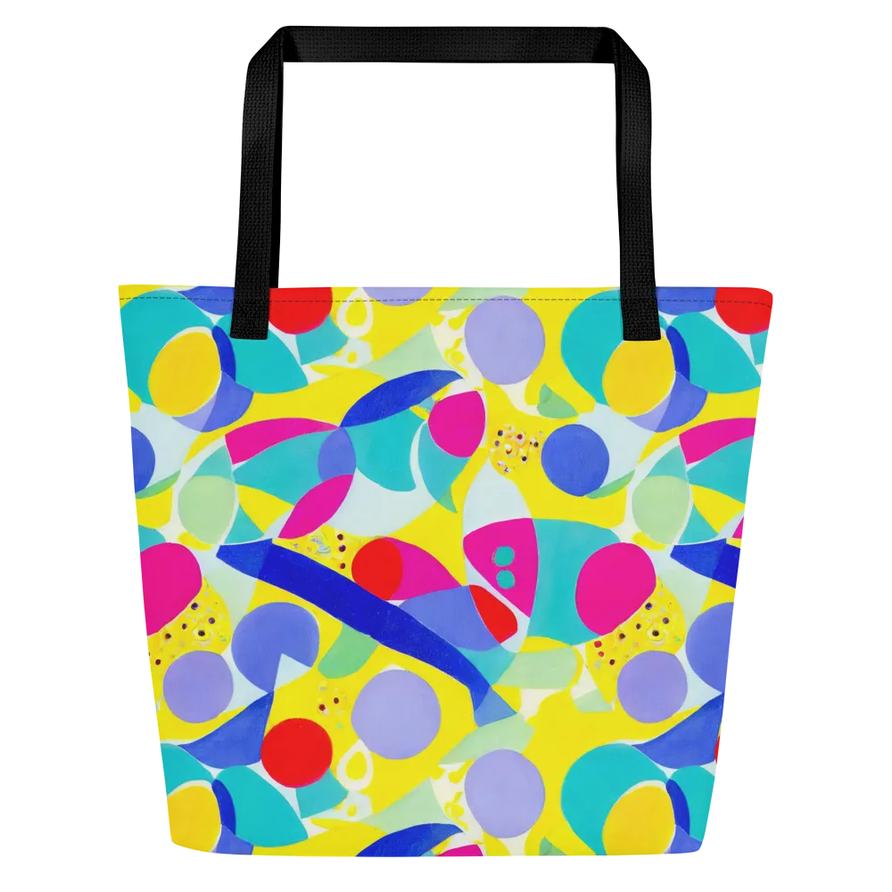 Sunlit Kaleidoscope on Large Tote Bag W/ Pocket — Front