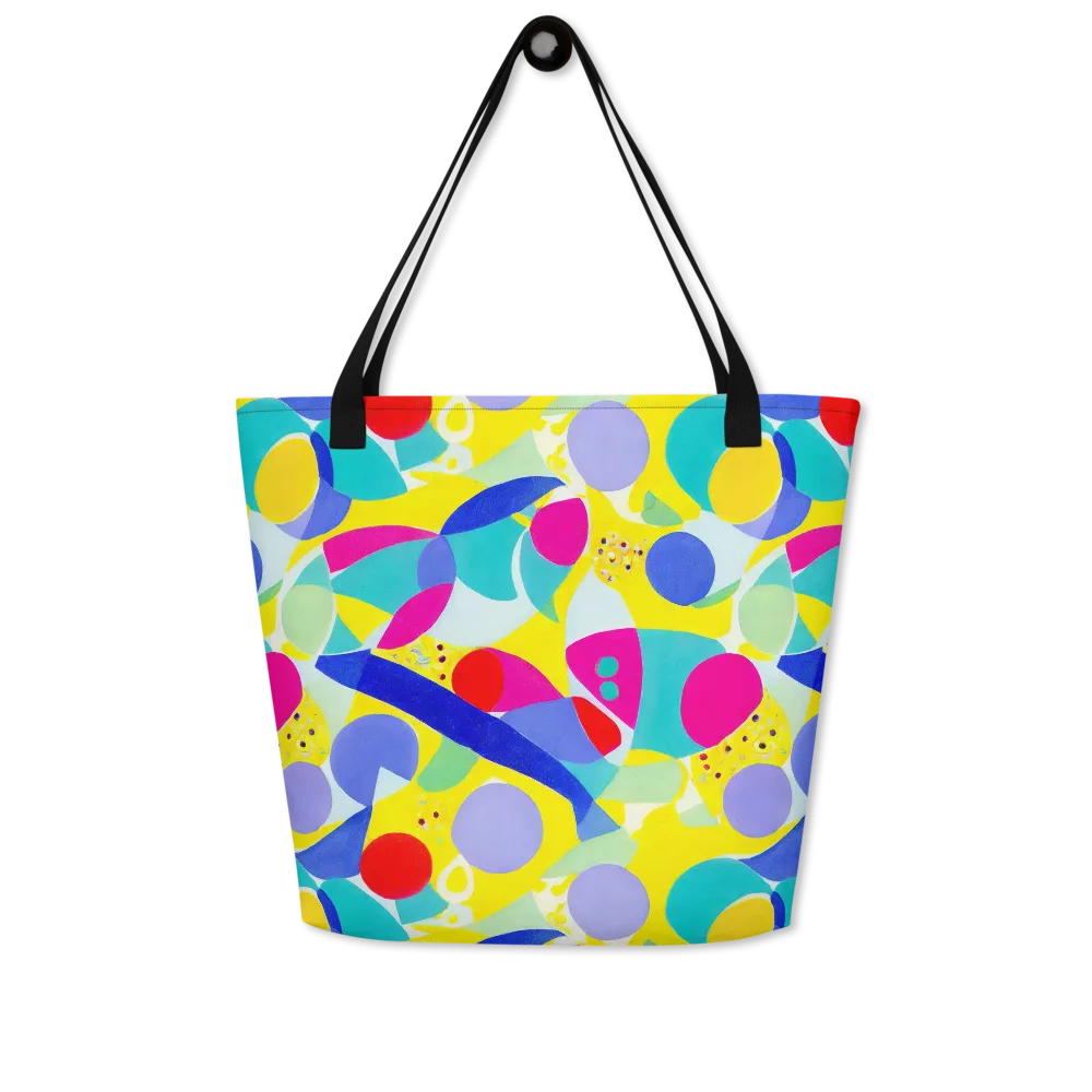Sunlit Kaleidoscope on Large Tote Bag W/ Pocket — Front