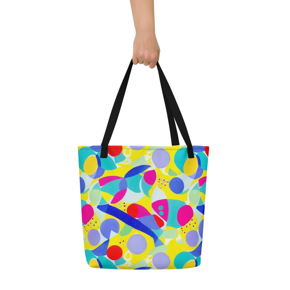 Sunlit Kaleidoscope on Large Tote Bag W/ Pocket — Front