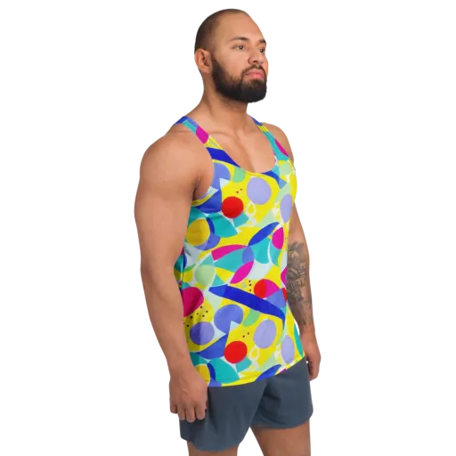 Sunlit Kaleidoscope on a Men's Tank Top