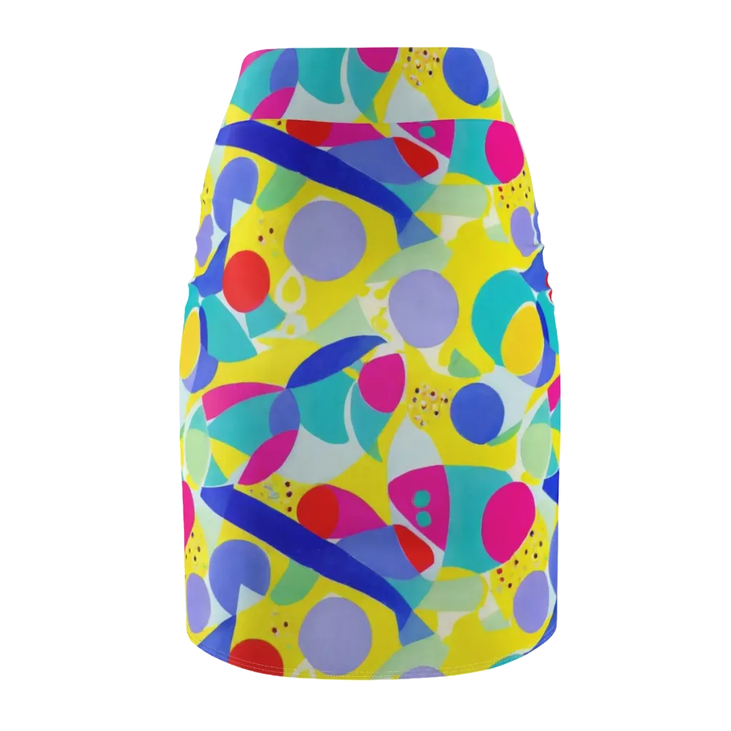 Sunlit Kaleidoscope on Pencil Skirt — Back