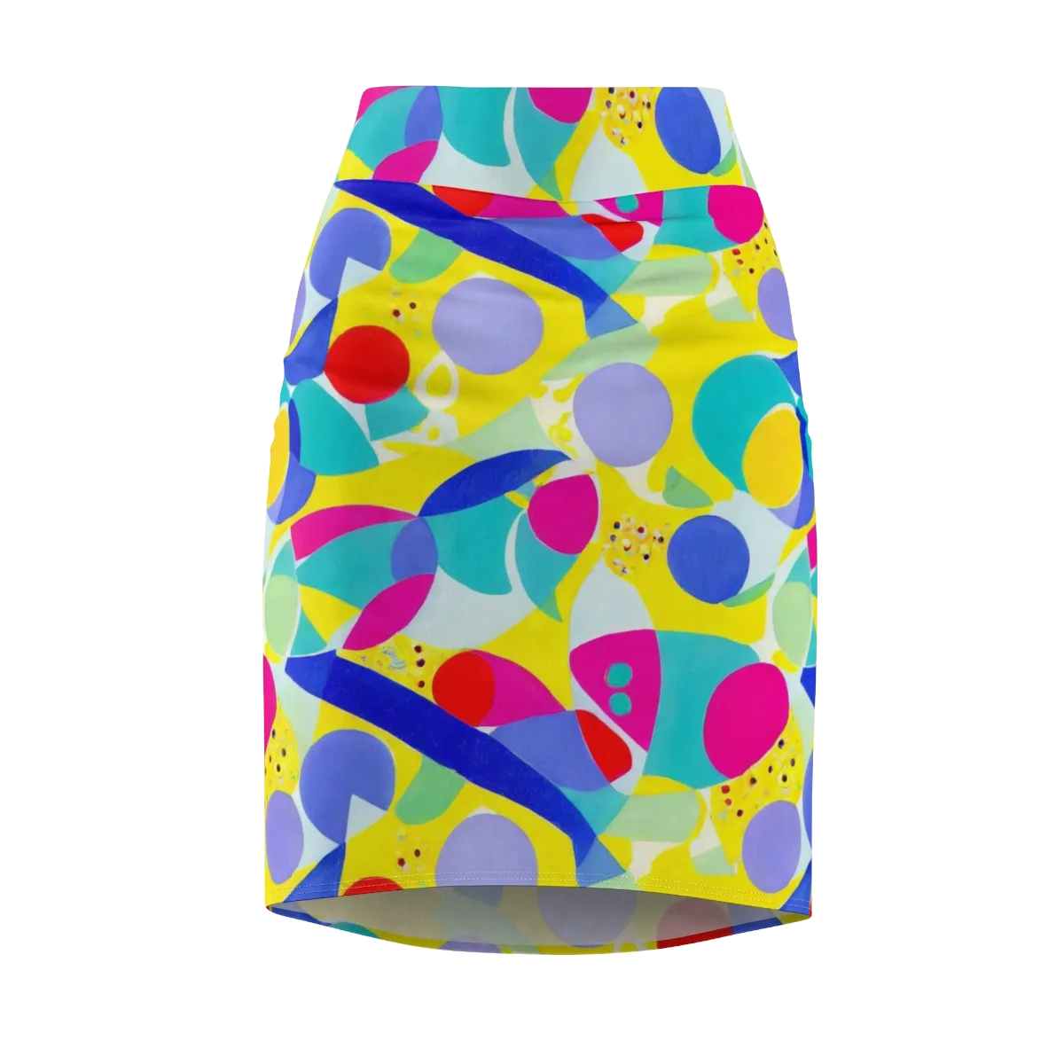 Sunlit Kaleidoscope on Pencil Skirt — Front
