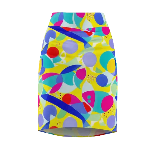 Sunlit Kaleidoscope on a Pencil Skirt