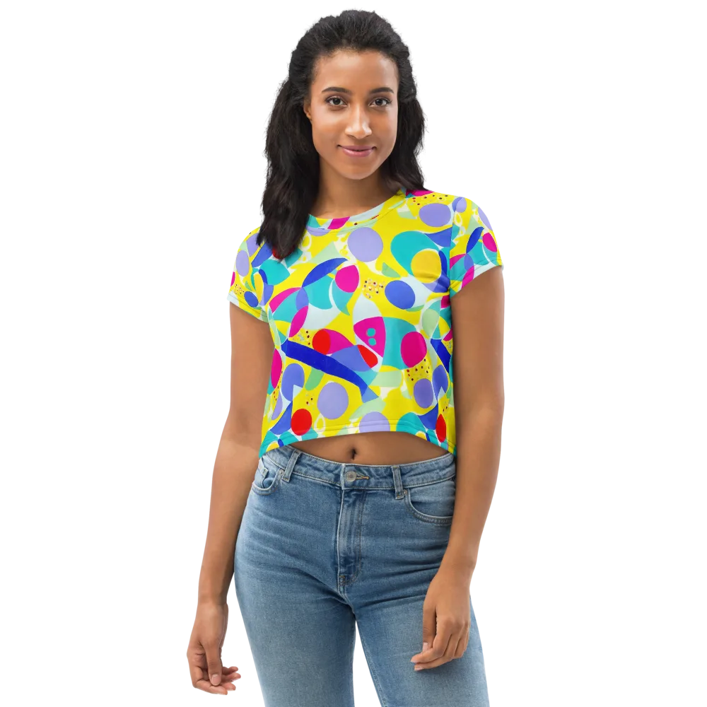 Sunlit Kaleidoscope on Crop Tee — Front