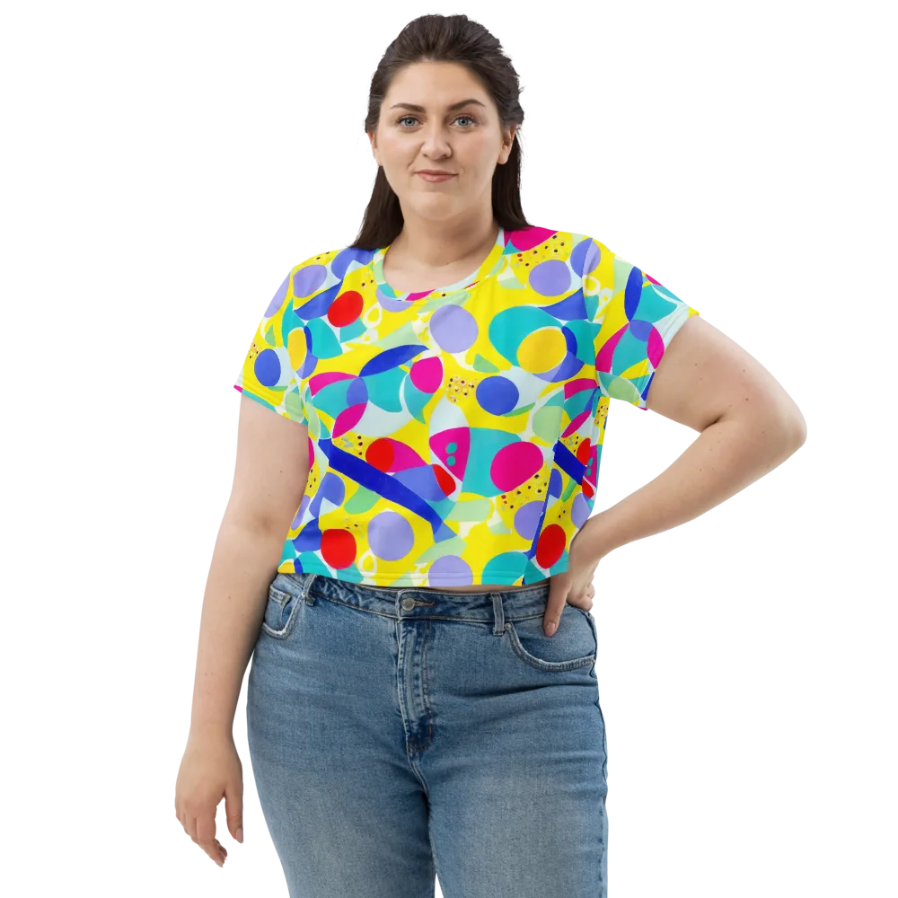 Sunlit Kaleidoscope on Crop Tee — Front