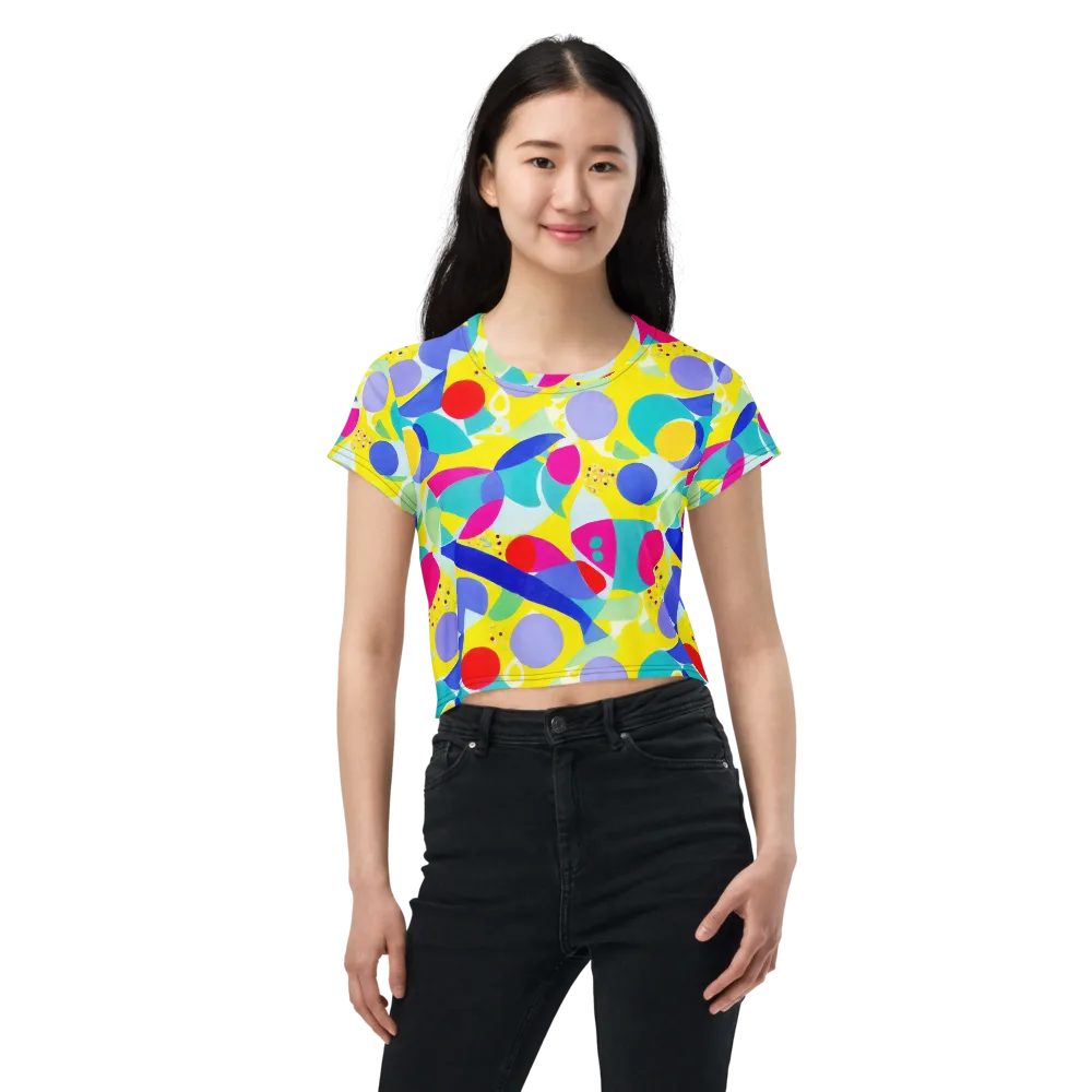 Sunlit Kaleidoscope on Crop Tee — Front