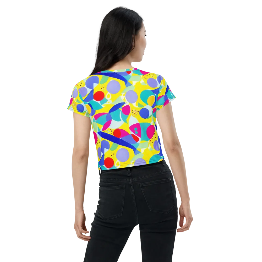 Sunlit Kaleidoscope on Crop Tee — Back