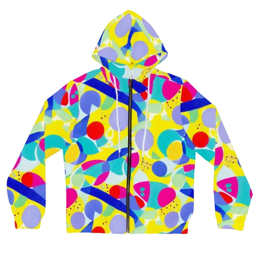 Sunlit Kaleidoscope on a Women's Full-Zip Hoodie