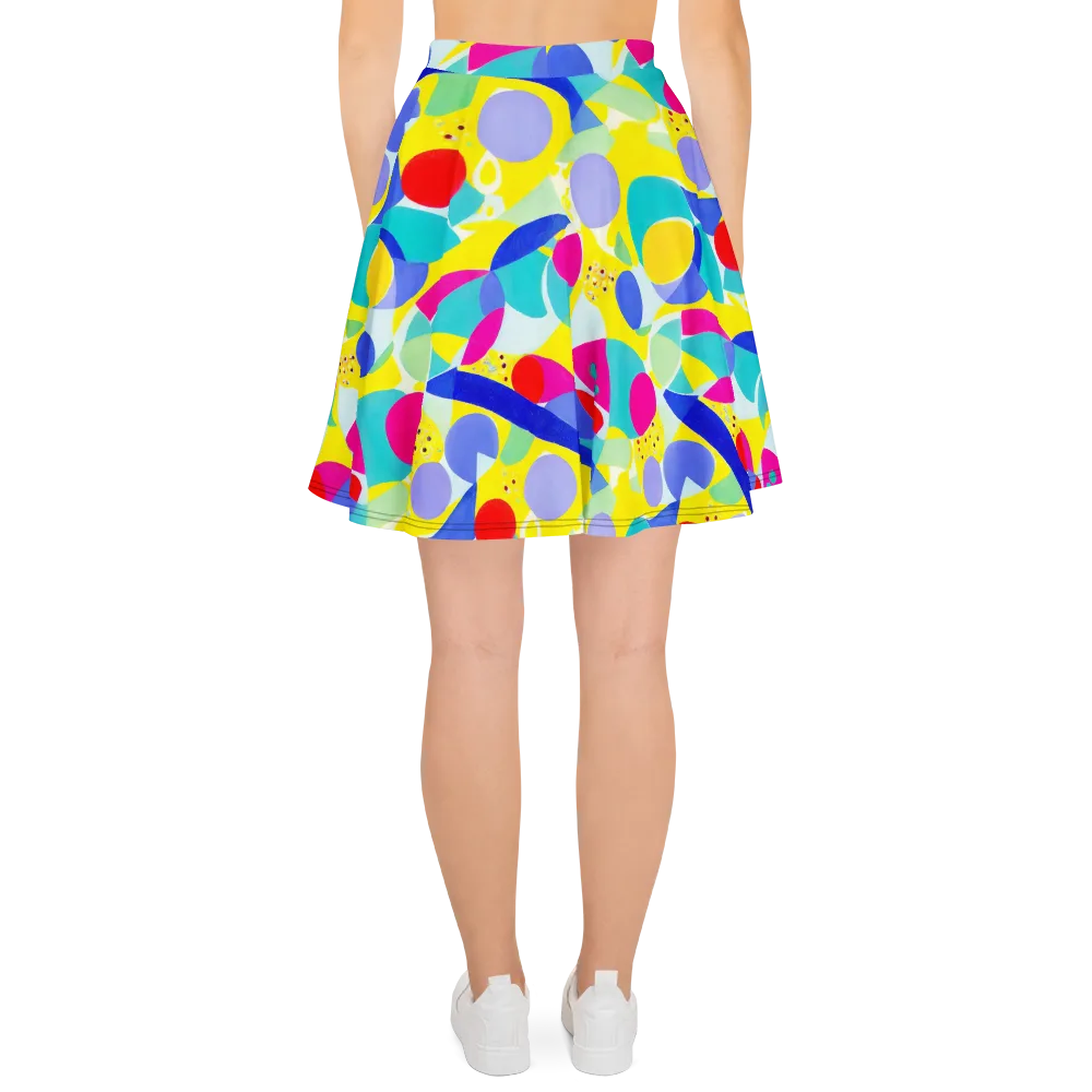 Sunlit Kaleidoscope on Skater Skirt — Back