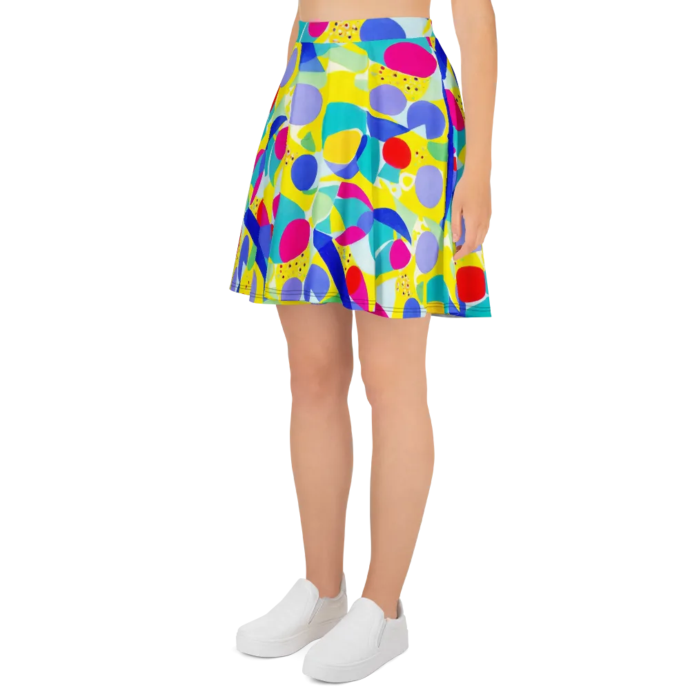 Sunlit Kaleidoscope on Skater Skirt — Left