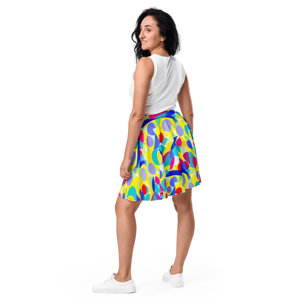 Sunlit Kaleidoscope on Skater Skirt — Back