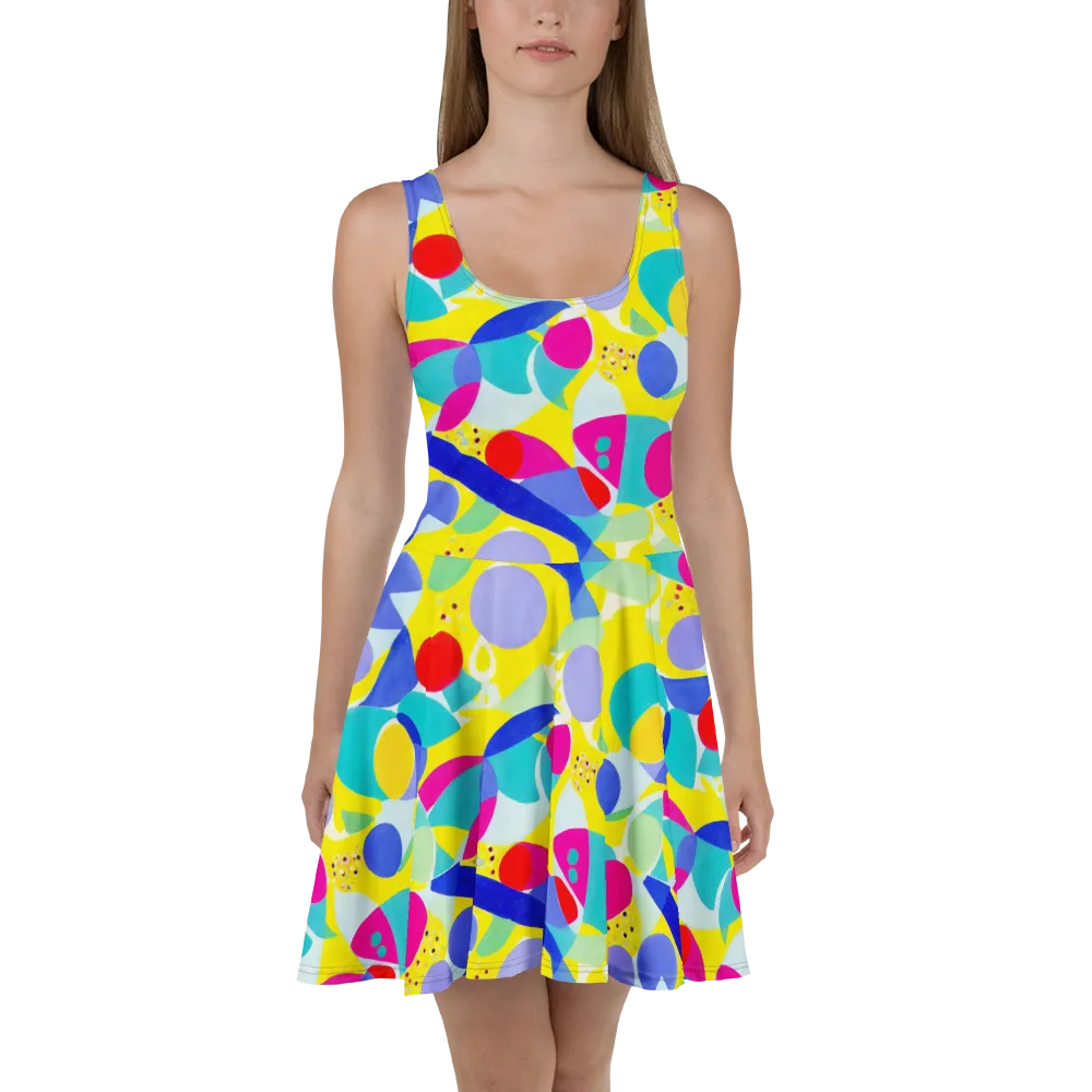 Sunlit Kaleidoscope on Skater Dress — Front