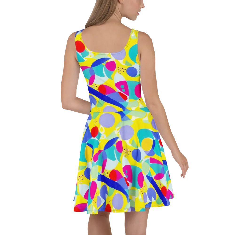 Sunlit Kaleidoscope on Skater Dress — Back