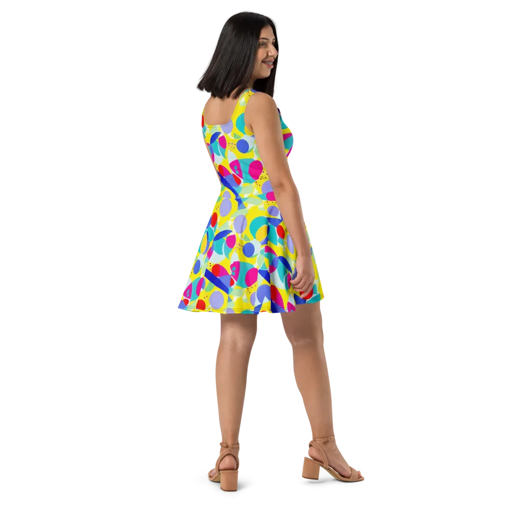 Sunlit Kaleidoscope on Skater Dress — Right