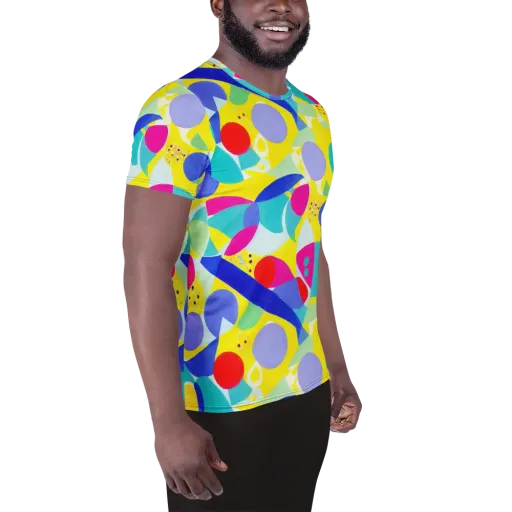 Sunlit Kaleidoscope on a Men's Athletic T-Shirt