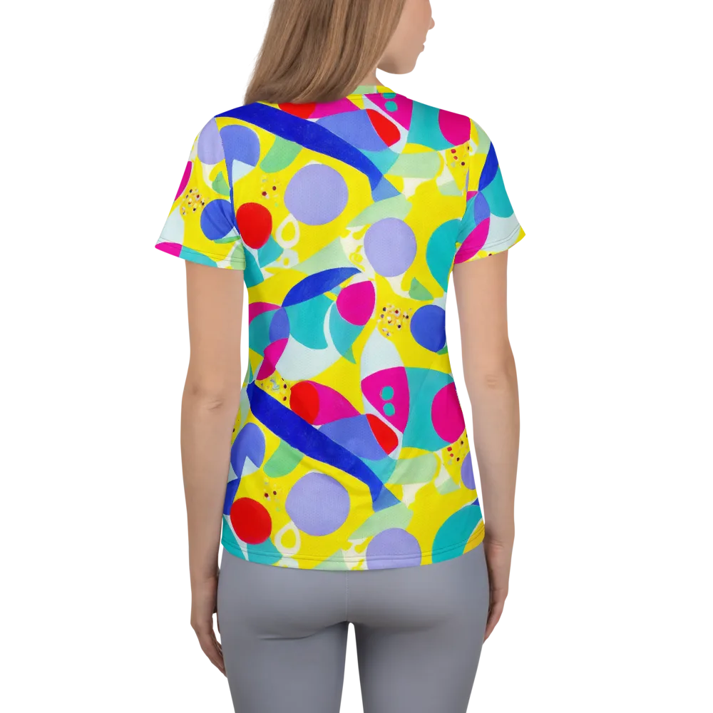 Sunlit Kaleidoscope on Women's Athletic T-Shirt — Back