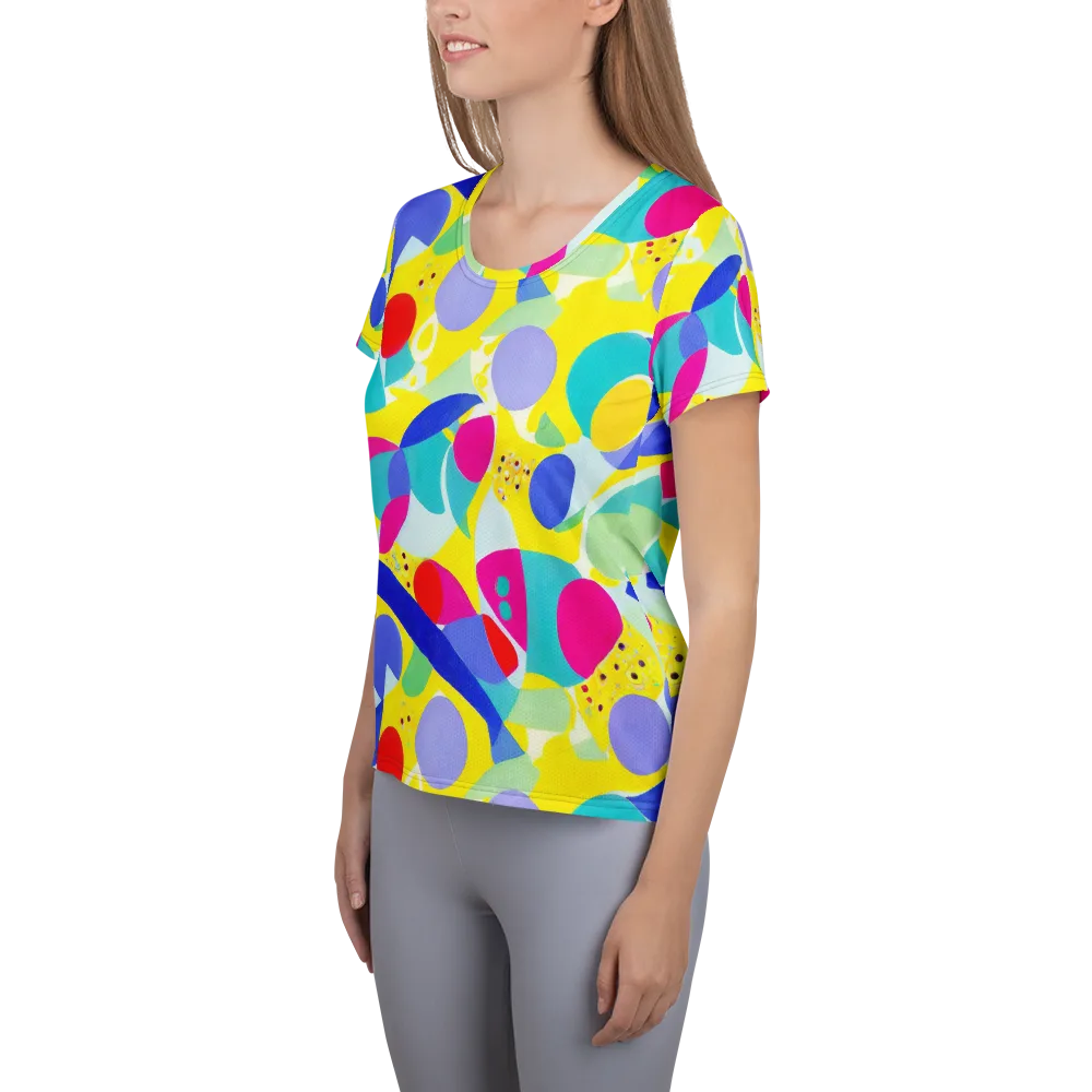 Sunlit Kaleidoscope on Women's Athletic T-Shirt — Left