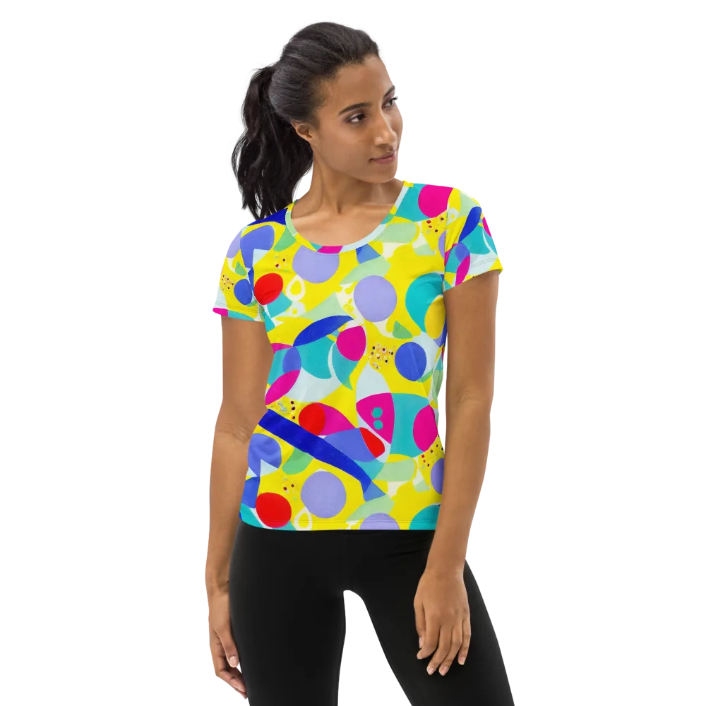 Sunlit Kaleidoscope on Women's Athletic T-Shirt — Front