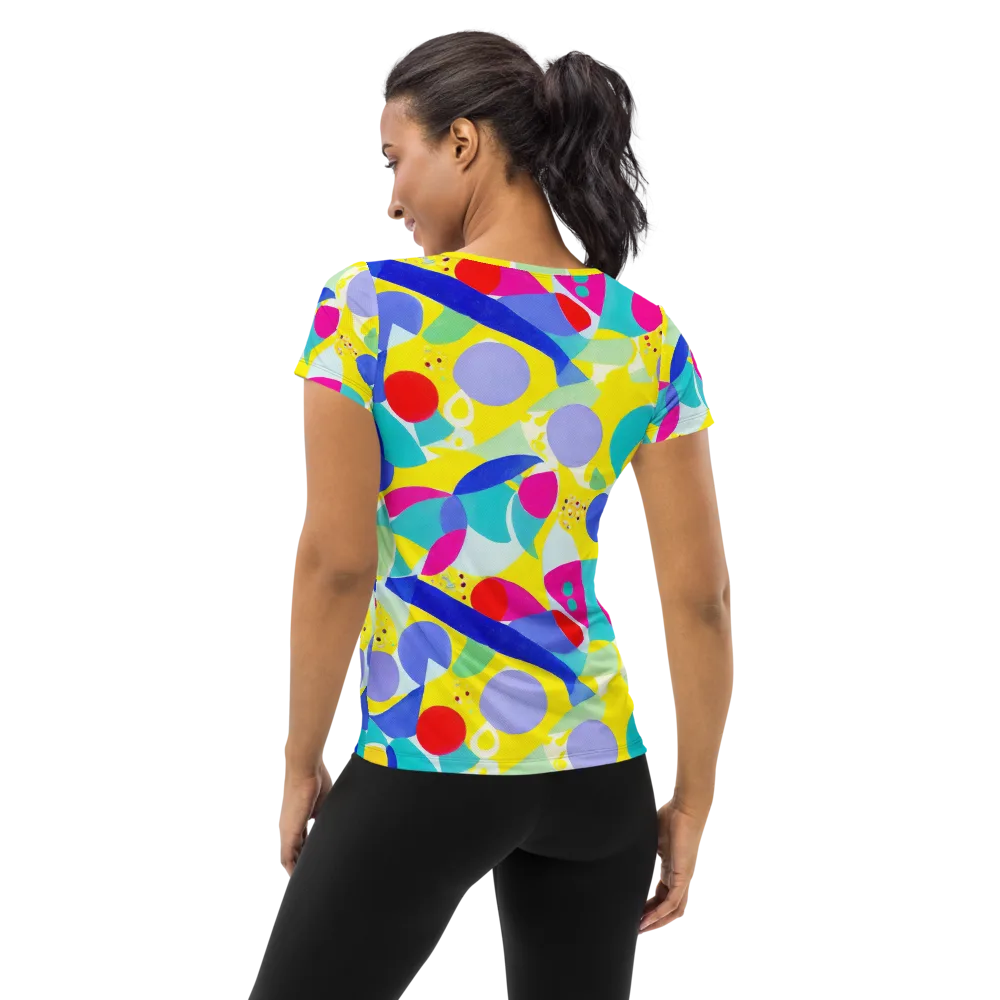 Sunlit Kaleidoscope on Women's Athletic T-Shirt — Back