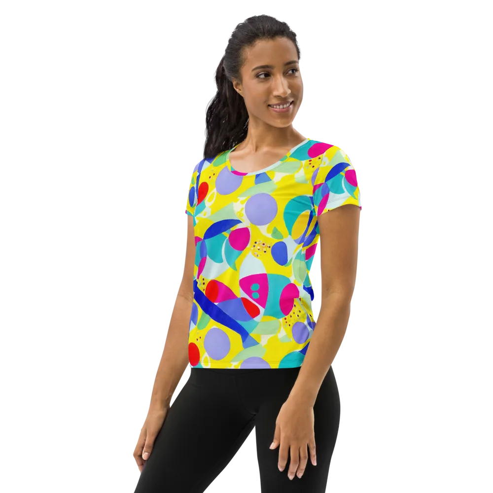 Sunlit Kaleidoscope on Women's Athletic T-Shirt — Left