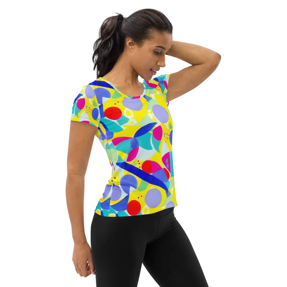 Sunlit Kaleidoscope on Women's Athletic T-Shirt — Right
