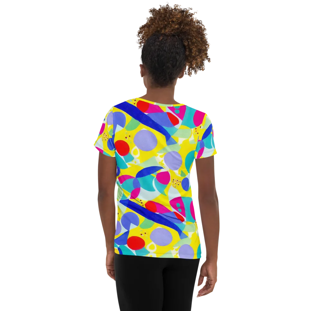 Sunlit Kaleidoscope on Women's Athletic T-Shirt — Back